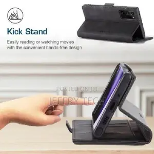 Wallet Stand Magnetic Flip Case for Samsung Note 20 - Black