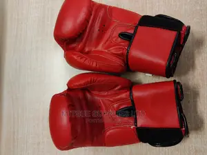 A Pair of Leather Boxing Glove 10oz Red