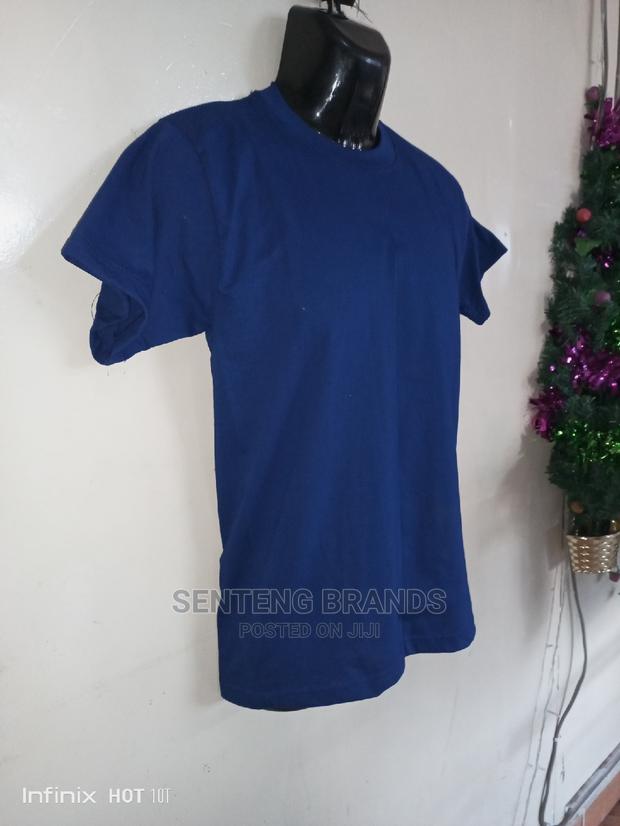 Royal Blue Plain Cotton T-Shirts - thumbnail 2