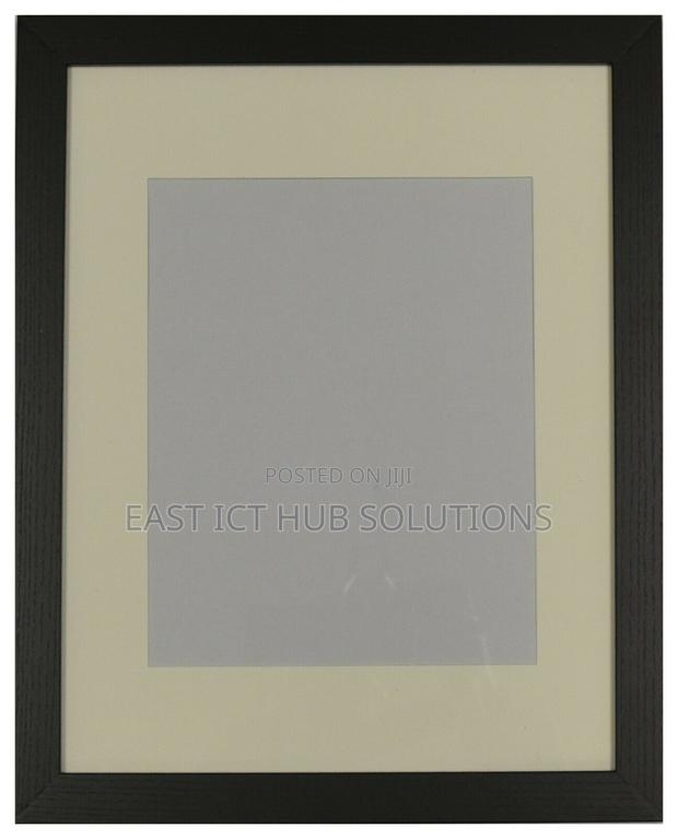 Photo Frame Black With Clear Glass Wall Mount Wood Texture A4 Or A5