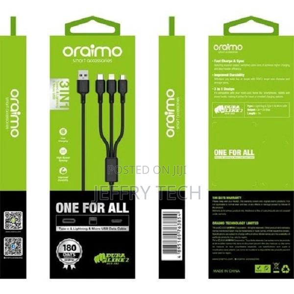 Oraimo X92 3 in 1 3 in 1 Data Cable Fast Charge