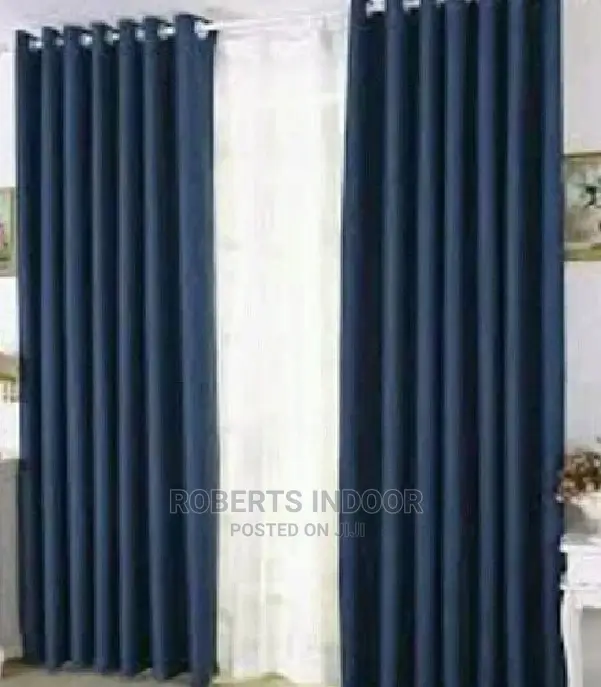Navy Blue Linen Curtains