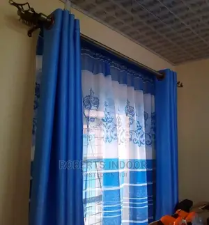Sky Blue Elegant Curtains