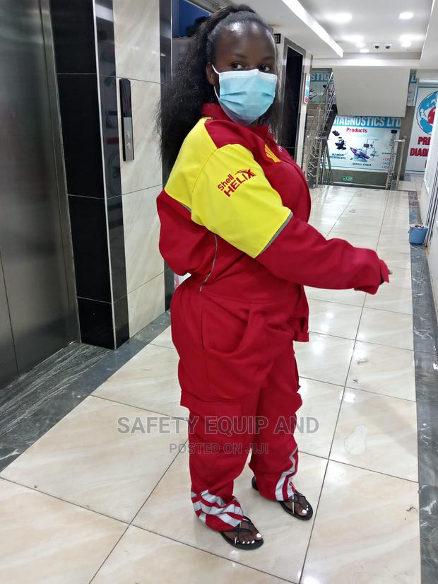 Safety Red Cargo Coveralls - thumbnail 3
