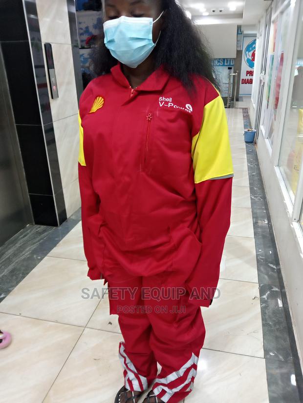 Red With Yellow Patched Overalls