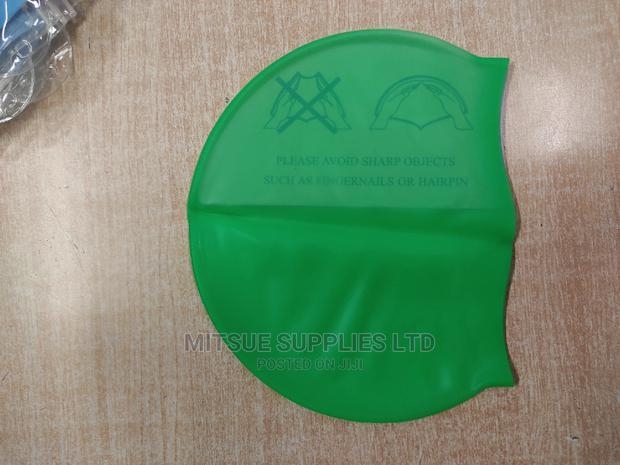 Silicone Swim Cap- Green - main view