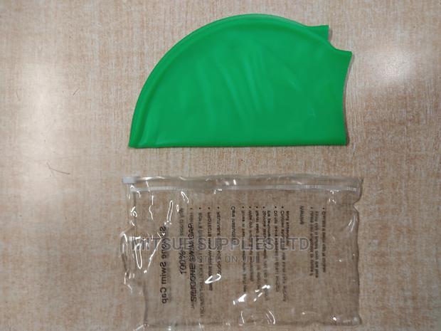 Silicone Swim Cap- Green - thumbnail 3