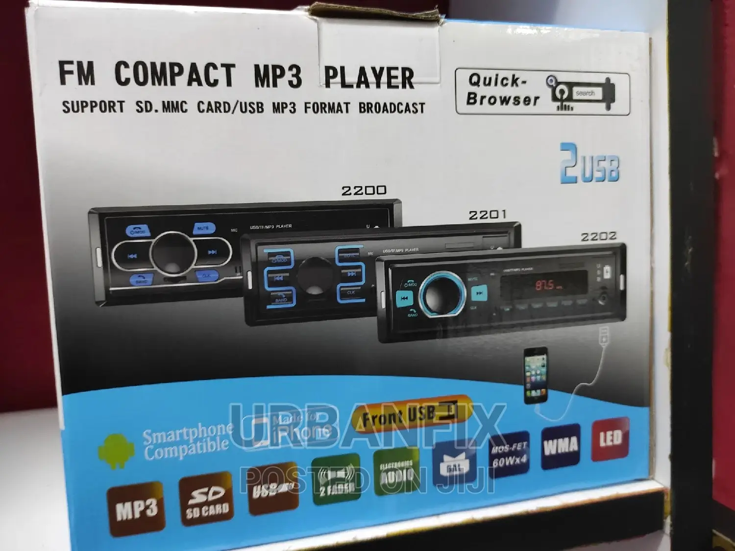 Bluetooth Car Radio With Usb, Aux, Fm and Mem Card Slot