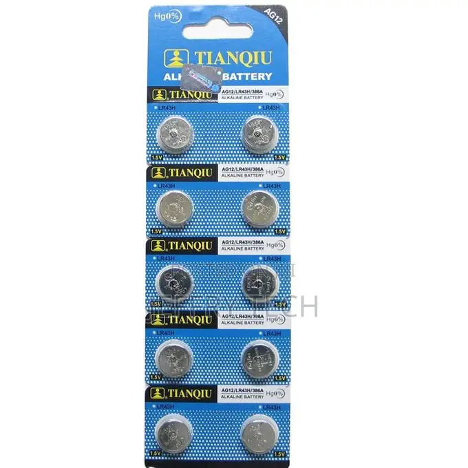 Cell 3V Lithium Battery Lr43 Ag12 Sr43 Lr43sw Sr43