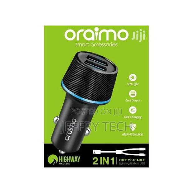 Oraimo Original Oraimo Car Charger With Dual USB Inputs - main view