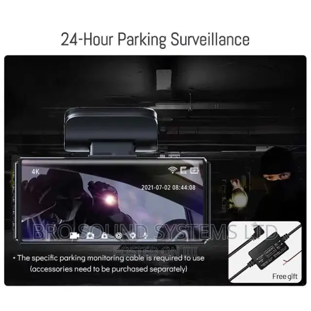 Dashboard Camera, Duel Lens, 4K Image, 24hrs Monitoring