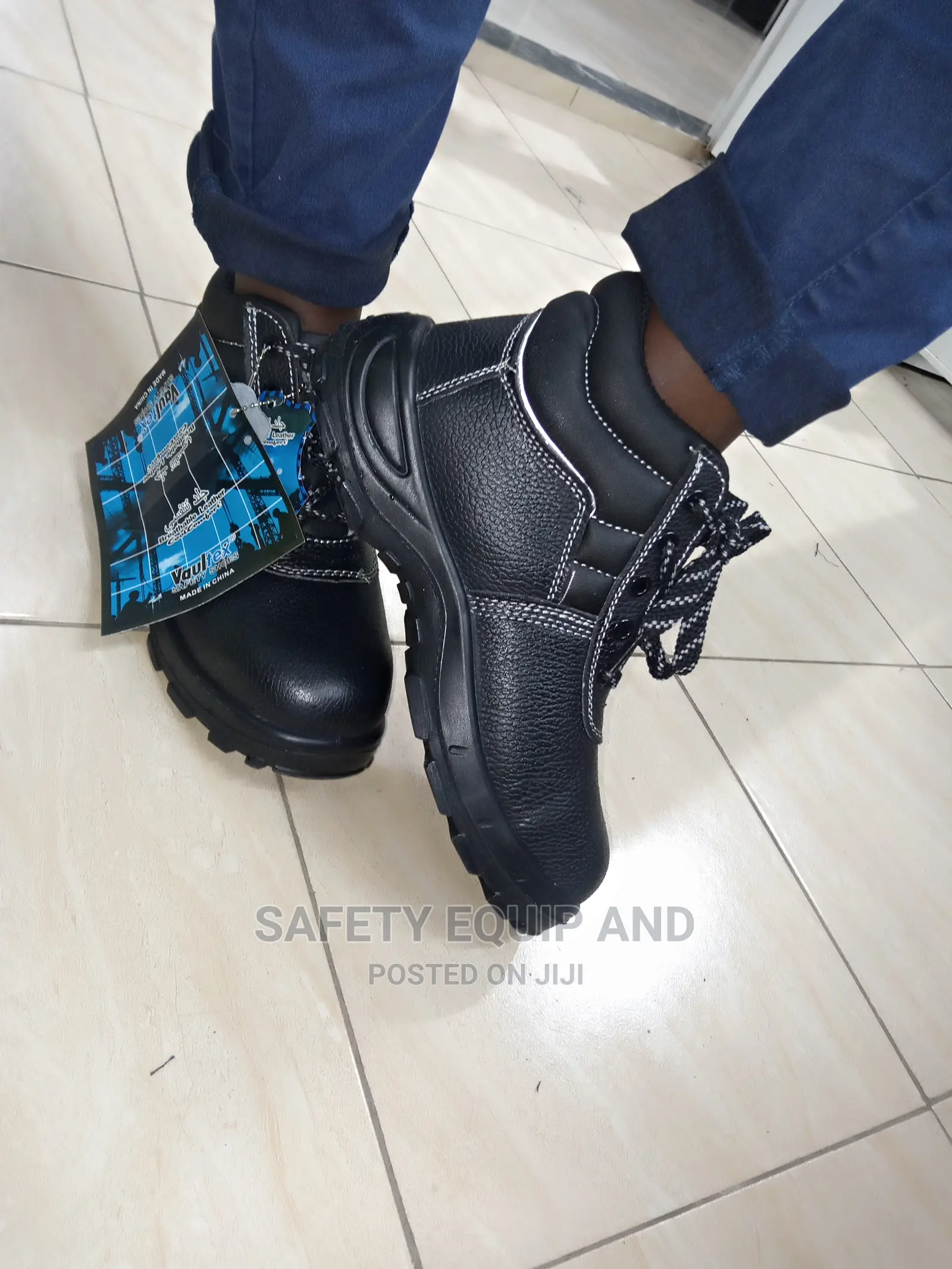 Safety Booys- Black-Leather