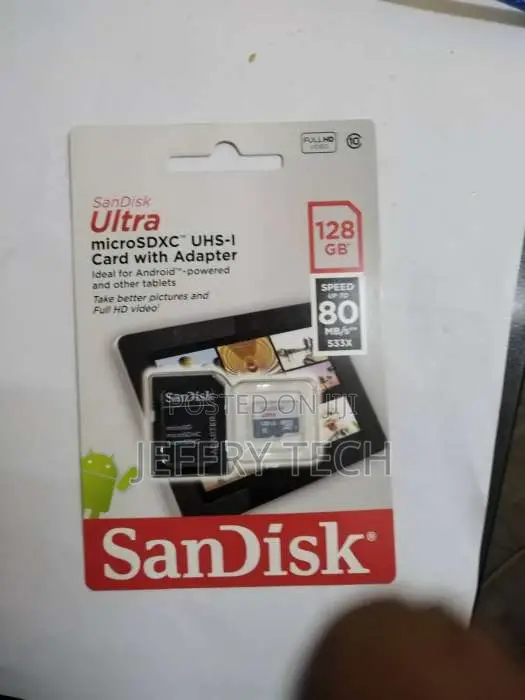 Sandisk 128 GB Memory Card For Multi - Micro SD High Capacity Cards -