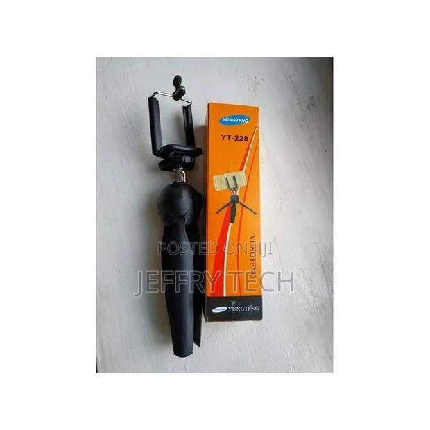 YT-228 Mini Tripod for Mobile Camera - Black - thumbnail 2