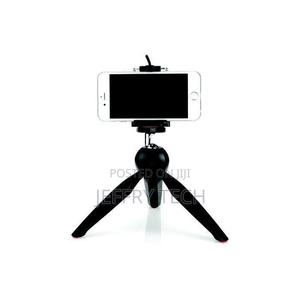 Mini Tripod Mount With Phone Holder Clip - Black - thumbnail 2