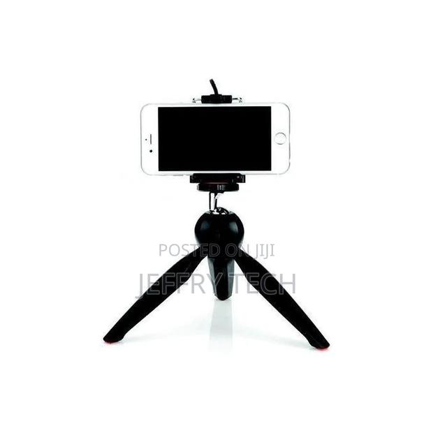 Mini Tripod Mount With Phone Holder Clip - Black - main view