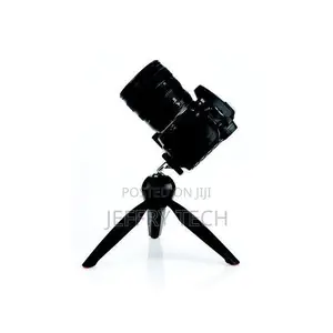 Mini Tripod Mount With Phone Holder Clip - Black