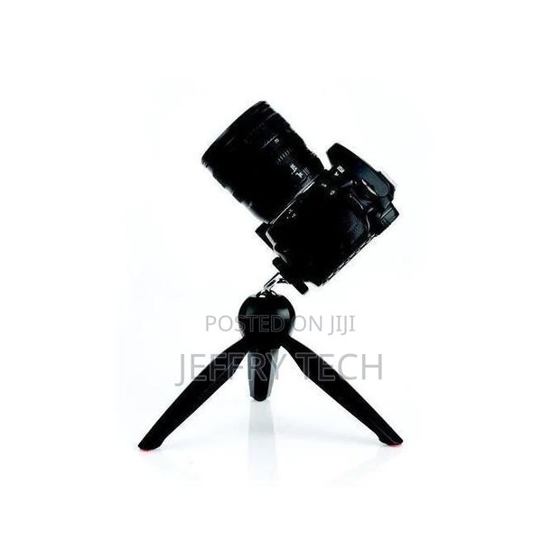 Mini Tripod Mount With Phone Holder Clip - Black - thumbnail 3