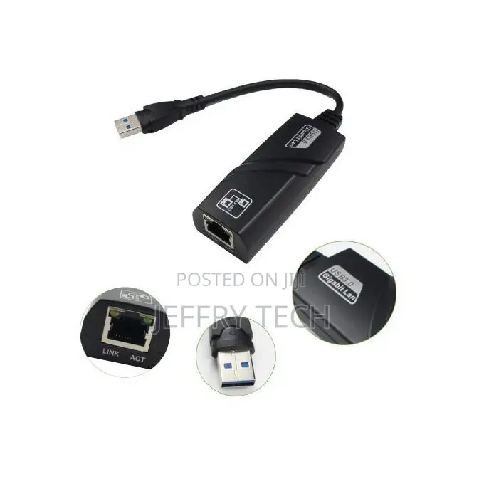 USB 3.0 to Gigabit RJ45 Ethernet LAN Network Ada