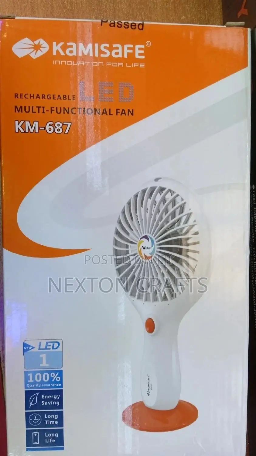 Kamisafe Multi Functional Rechargeable Fan