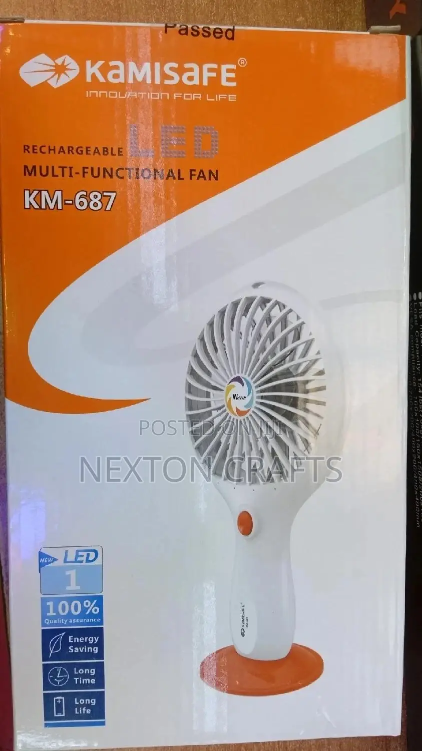 Kamisafe Multi Functional Rechargeable Fan