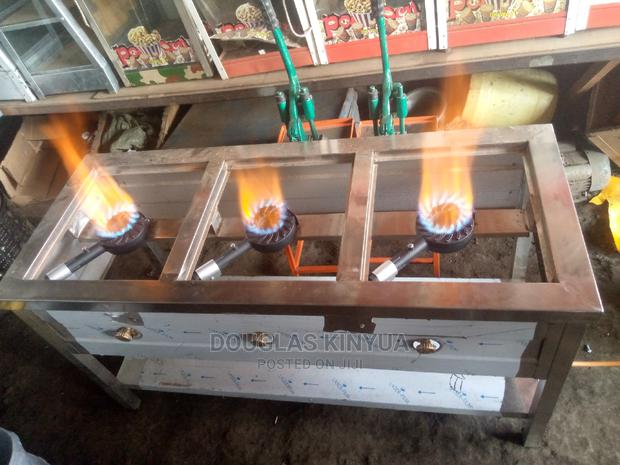 Stainless Steel Three Burner Gas Cooker - main view