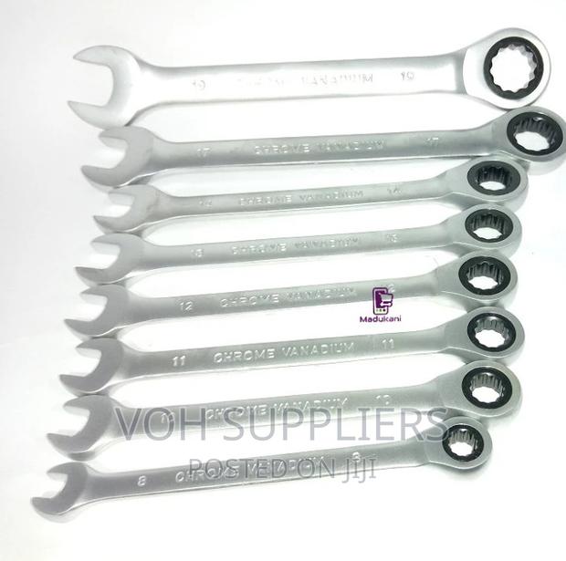 8PCS Ratchet Combination Spanner Set - thumbnail 3