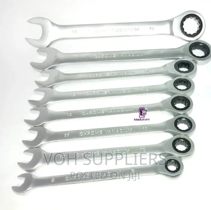 8PCS Ratchet Combination Spanner Set