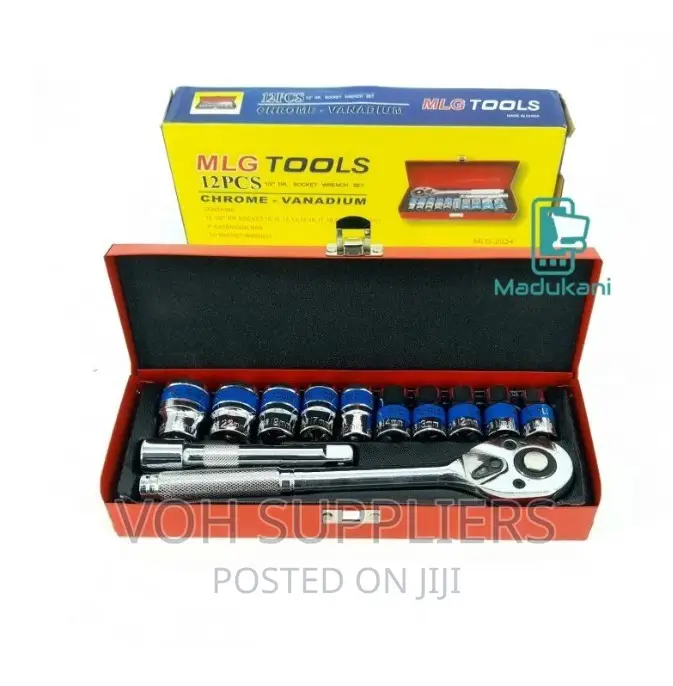 MLG 12PCS Socket Wrench Box Spanner Set With Ratchet Handle