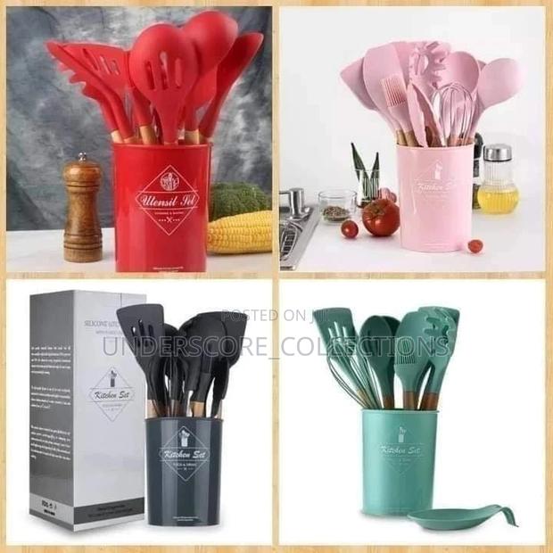 Silicon Spoon Set 2500kshs Red Pink Black and Grey Turquoise - main view