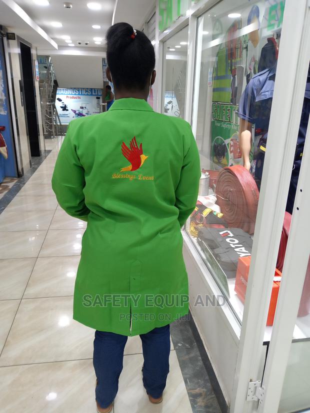 Green Dust Coats in Stock-We Do Branding Services