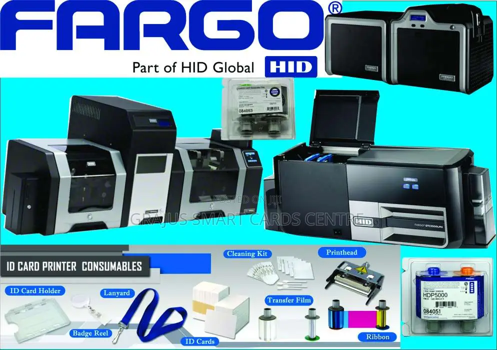 Fargo Card Printers,Ribbons,Retransfer Films,Laminations,Cleaning Kits