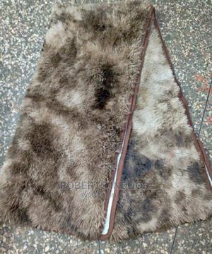 Brown Bedside Soft Patched Fluffy Carpet - main view