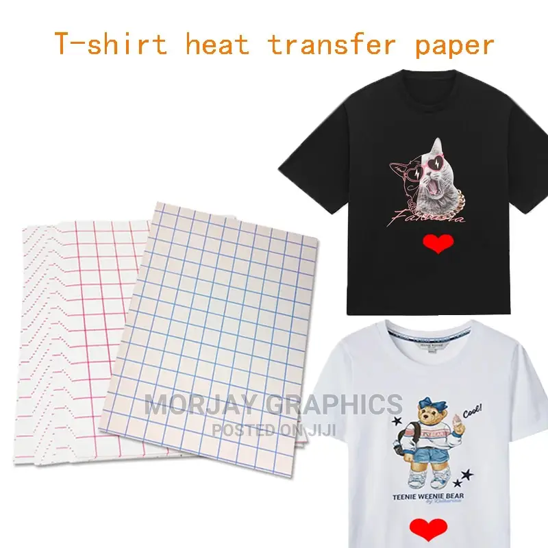 Sublimation Printing Paper TShirt Light Dark Transfer20pcs in Nairobi