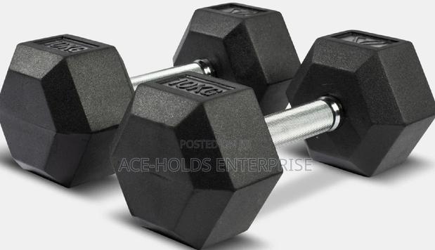 30kgs Hexagon Dumbbell Rubber Coated