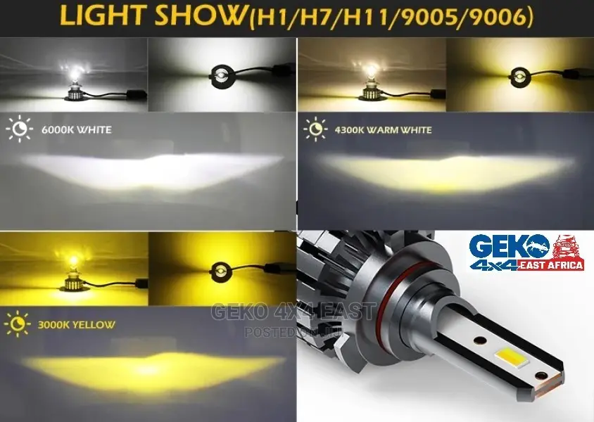 Geko Ea V20 Series Tri Color Fan Cooled Headlight Bulbs