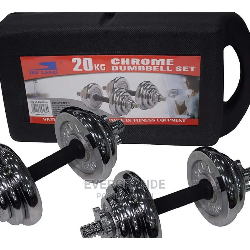 Chrome Dumbells 20kg With Case