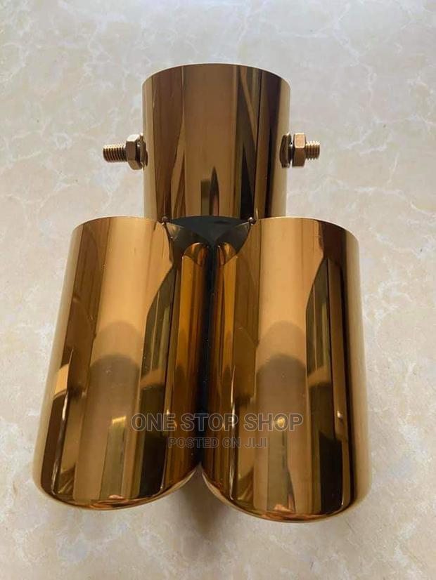 Gold Double Exhaust End Pipe