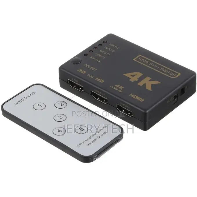 Keendex Kx2266 HDMI Switch 5x1 HDMI Splitter Switcher With R