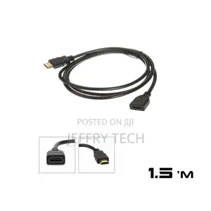HDMI Male to Female Extension Cable - 1.5m - Black