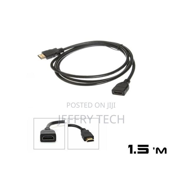 HDMI Male to Female Extension Cable - 1.5m - Black
