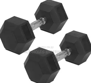 10kgs Hexagon Dumbbell Coated With Rubber