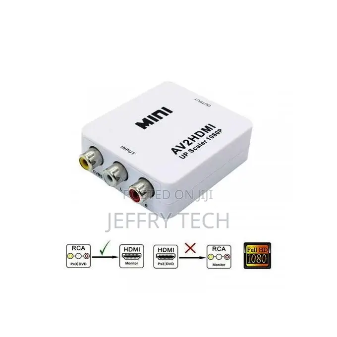 AV to HDMI Audio Converter 1080P – White