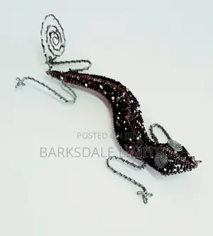 African Crafted Wire Gecko Beads Animal Lizard Sculptures