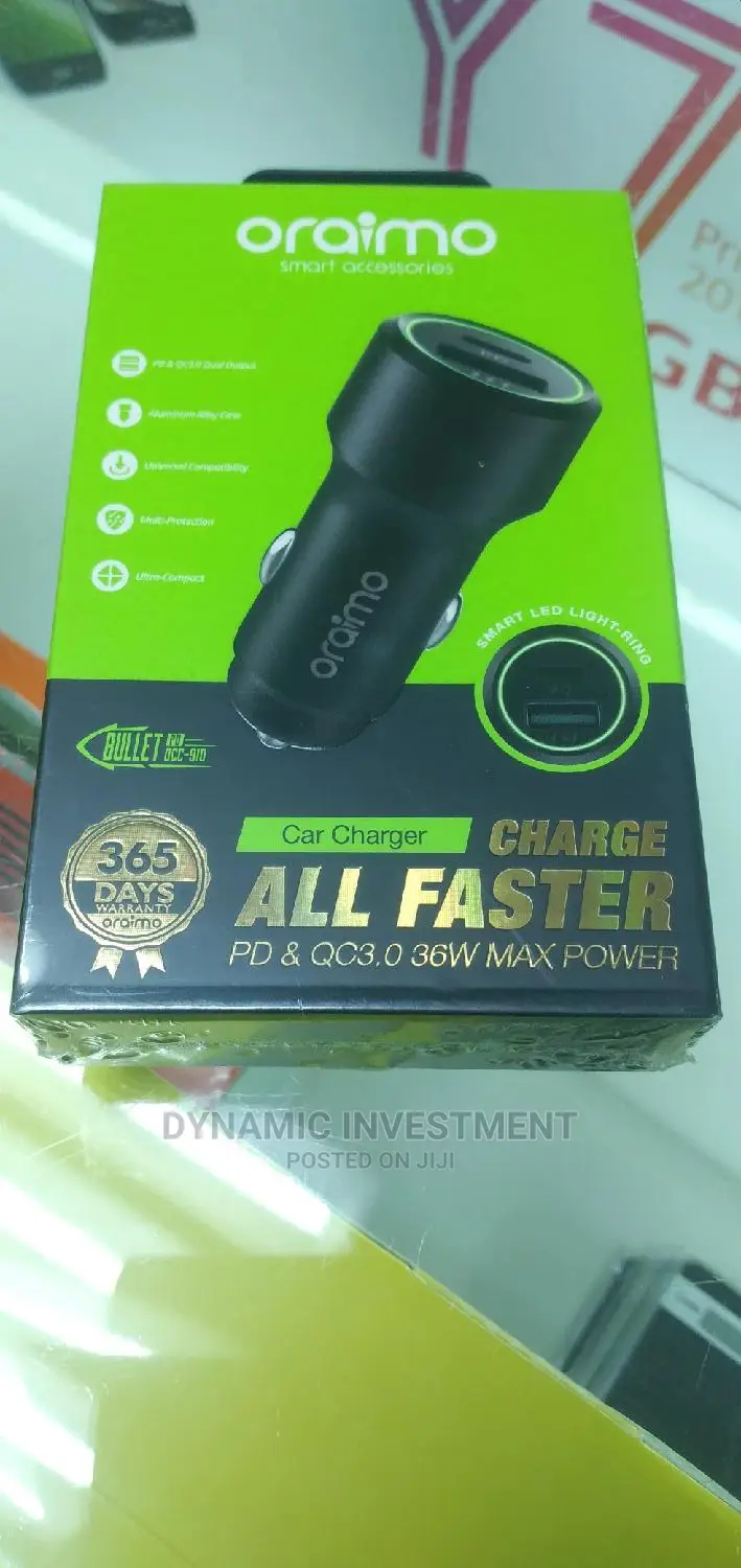 Oraimo Car Adapter Pd Qc3.0 36W Max Power