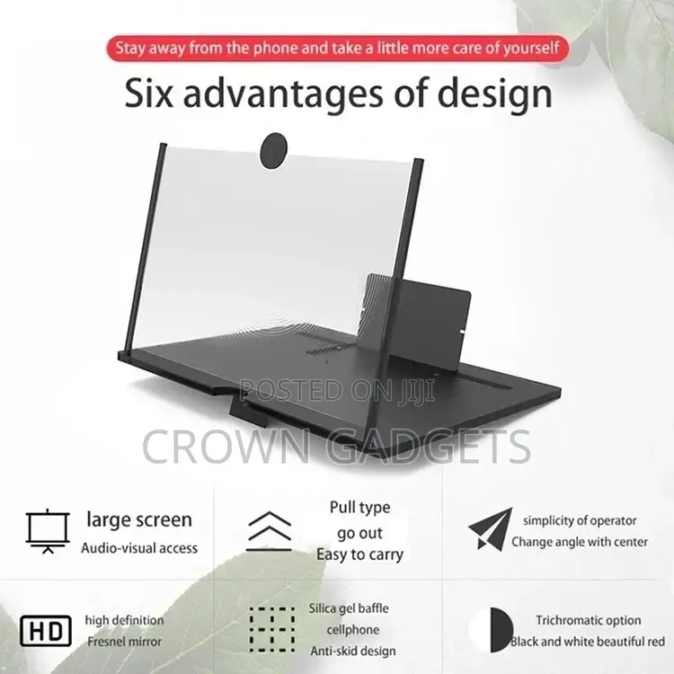Trendy, Multicolor ABS Plastic 3D Screen Magnifier