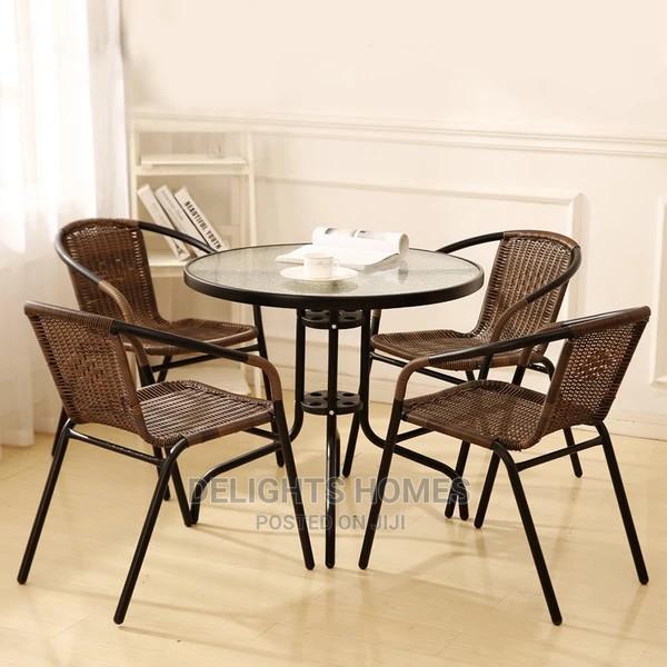 4 Seater Wicker Table Set - thumbnail 2