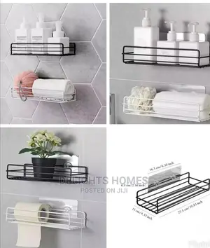 Metallic Bathroom Organizer