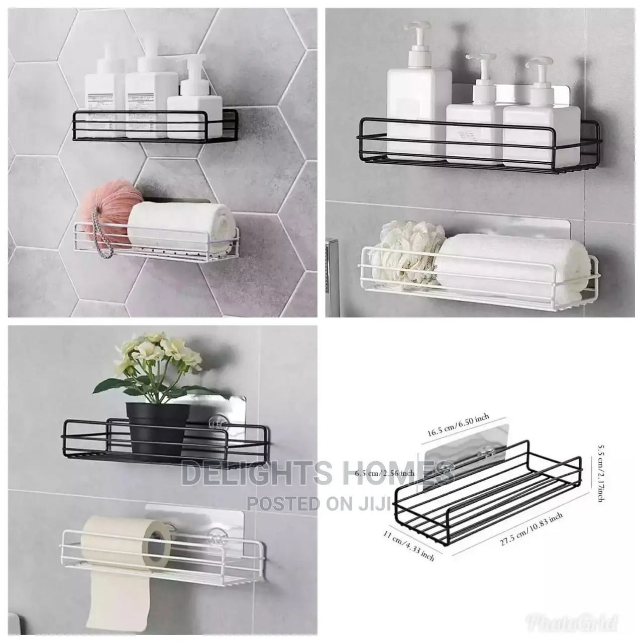 Metallic Bathroom Organizer