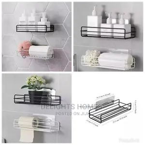 Metallic Bathroom Organizer